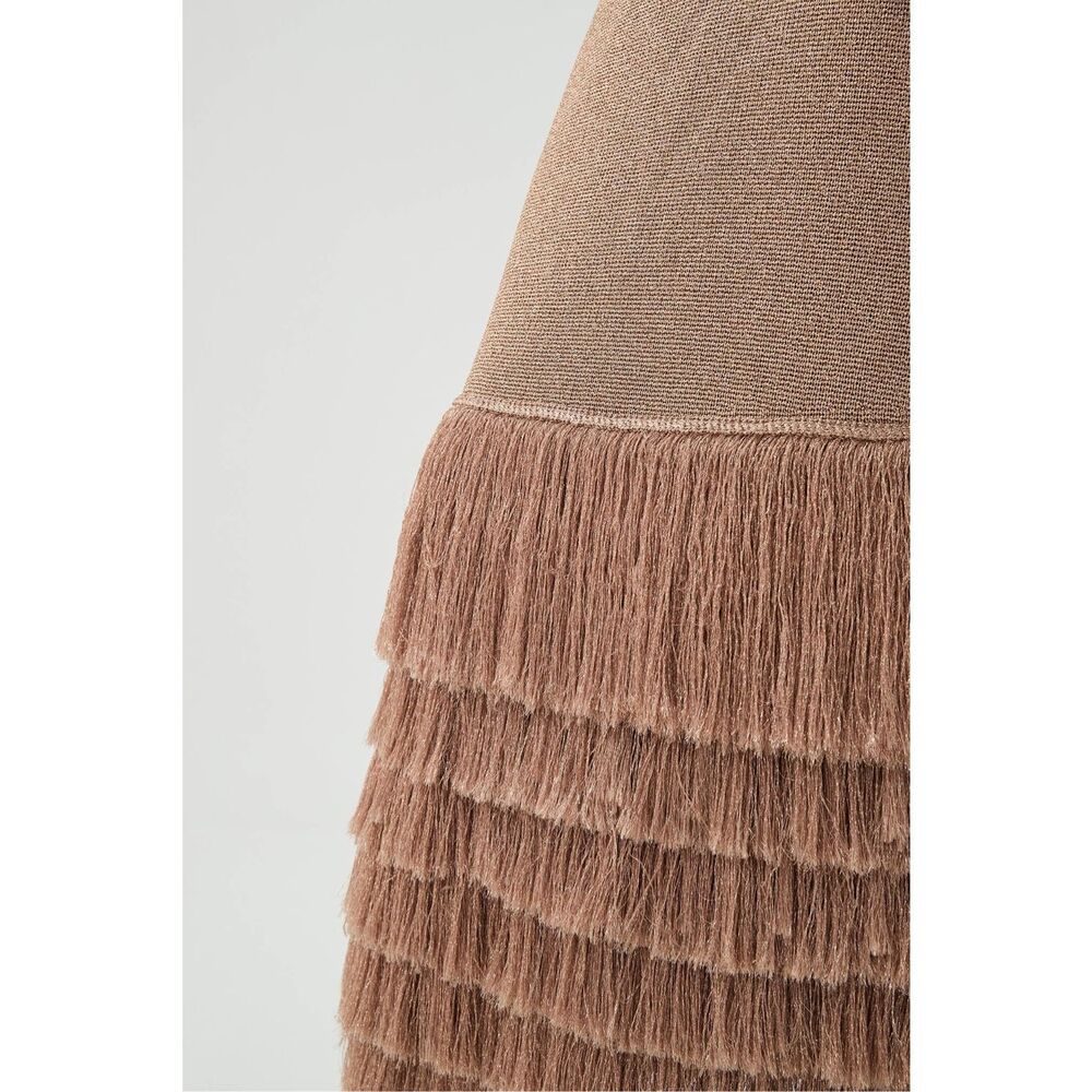 AJE BREEZE KNIT MIDI DRESS IN ROSE GOLD SIZE MEDIUM $639 - Picture 4 of 13